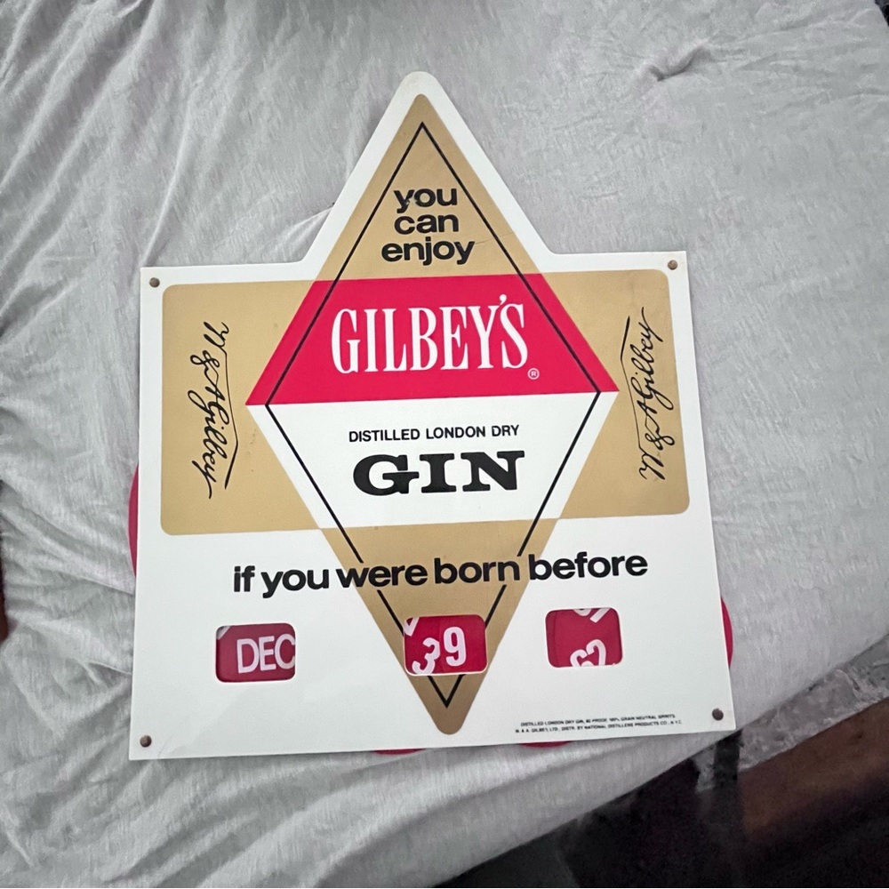 Gilbey's Gin Vintage Sign